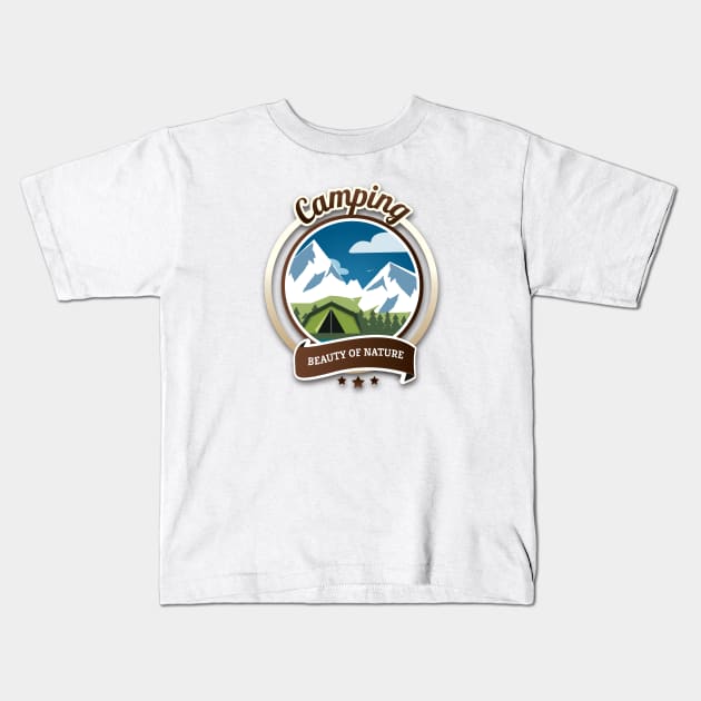 Camping - Beauty of nature - Design Kids T-Shirt by LR_Collections